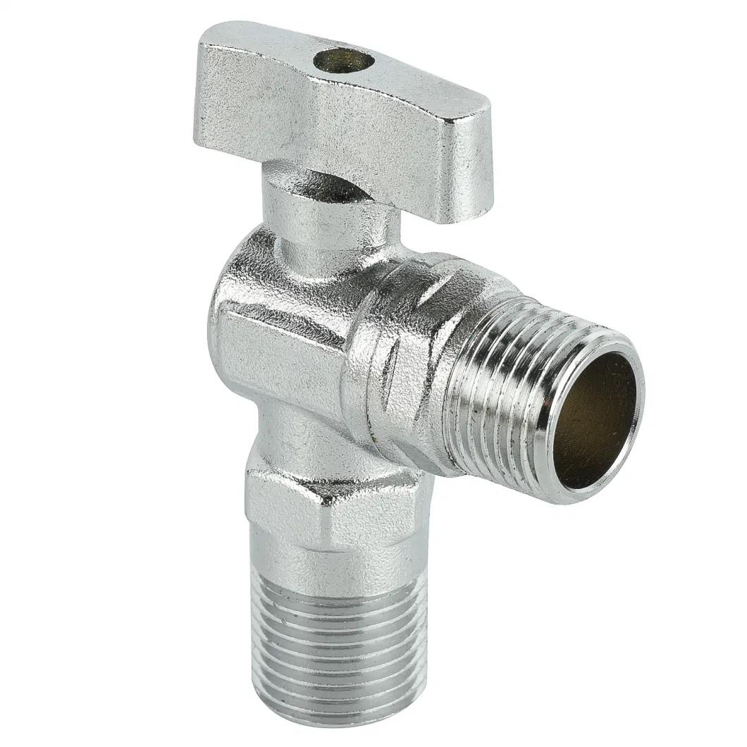 OEM Chrome Plated Forged Brass Angle Stop Valve with ABS Handle