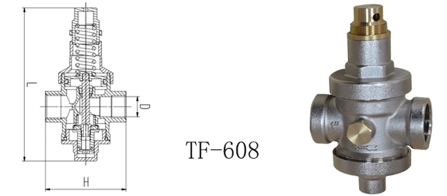DN15 DN100 Pressure Reducing Industrial Radiator Water Gas Control Brass Ball Valve Thread Ends