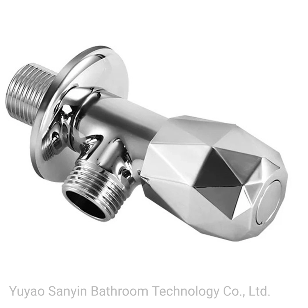 Bathroom Accessories Sanitary Ware Toilet Washing Room Diamond Zinc Brass Angle Valve