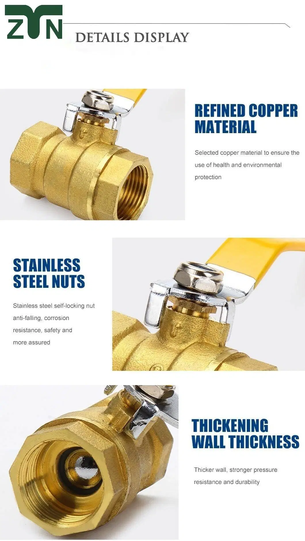 Brass Gas Ball Water Valve with Butterfly Handle, En331 Standard